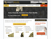 Tablet Screenshot of identitysecure.com